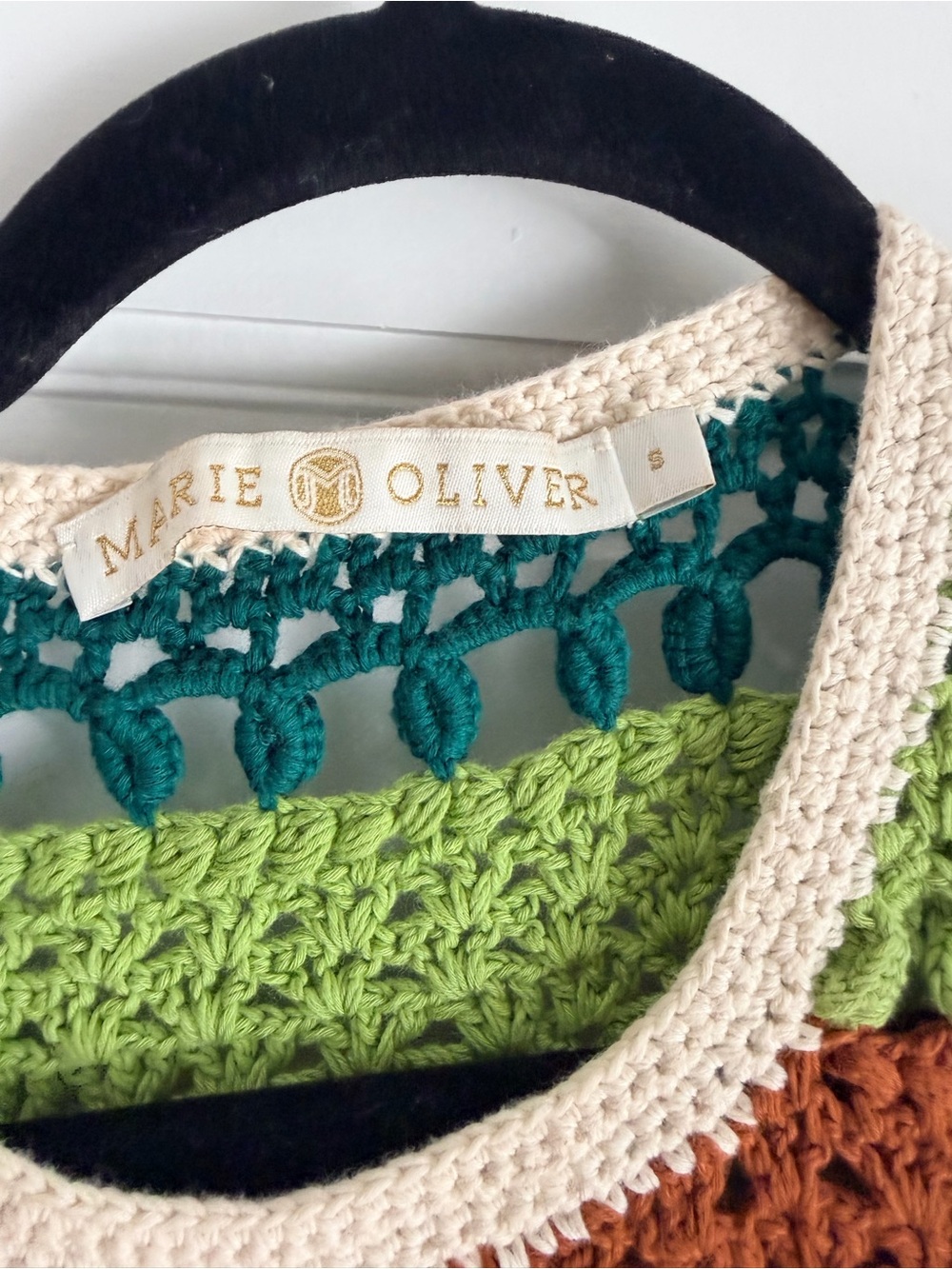 Marie Oliver Lana Top & Mindy Skirt Set Chroma Crochet Fringe Multicolor Small - Picture 4 of 5